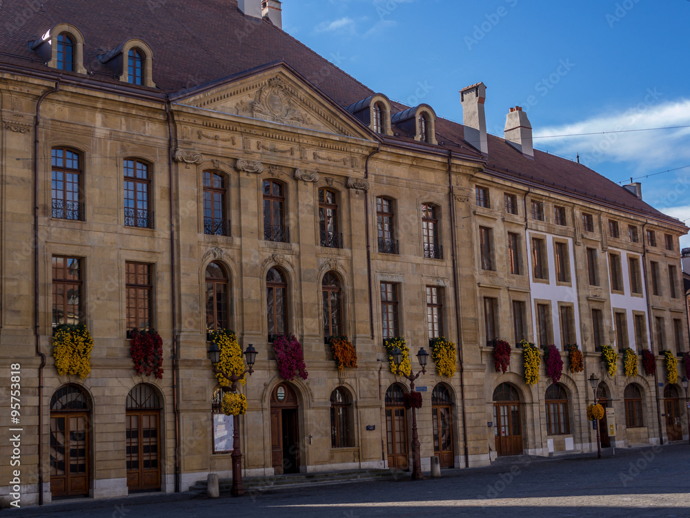 Obraz premium View of the Yverdon City Hall