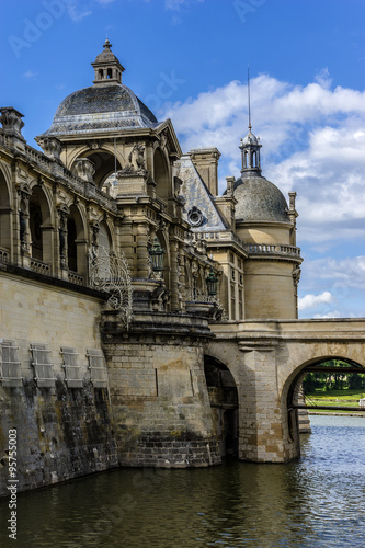 Famous Chateau de Chantilly (1560). Oise, Picardie, France.