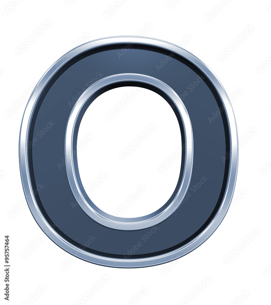 One letter from grey glass with chrome frame alphabet set, isolated on white. Computer generated 3D photo rendering. One letter from grey glass with chrome frame alphabet set, isolated on white. Computer generated 3D photo rendering.