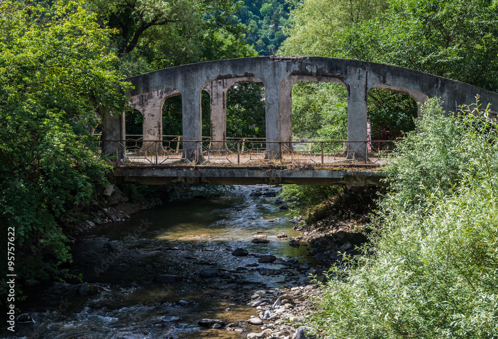 Old bridge in Borjomi, south-central part of Georgia