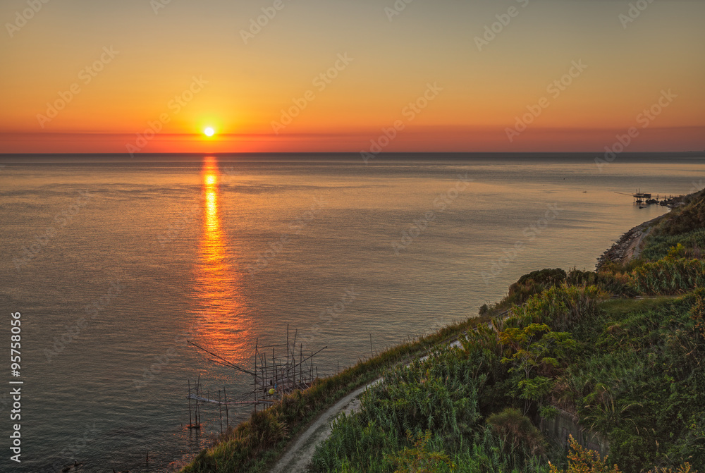 coast of the Adriatic sea in Chieti, Abruzzo, Italy coast of the Adriatic sea in Chieti, Abruzzo, Italy
