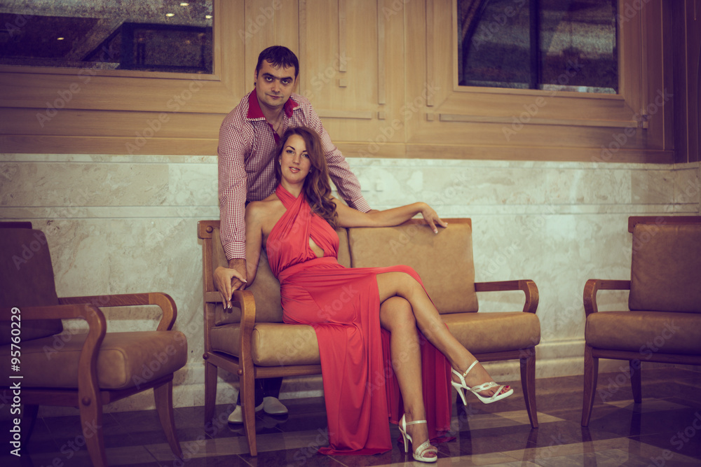 Obraz premium posing enamored couple