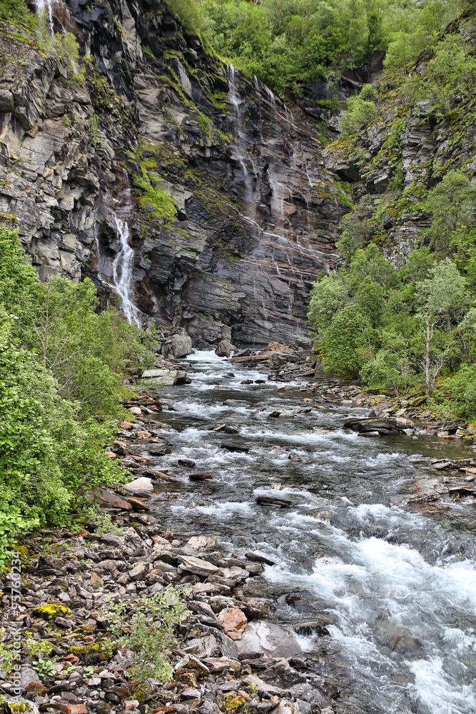 River in Norway, Svartisen National Park River in Norway, Svartisen National Park
