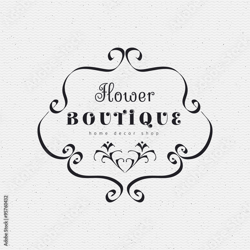 Flower Boutique insignia  and labels for any use