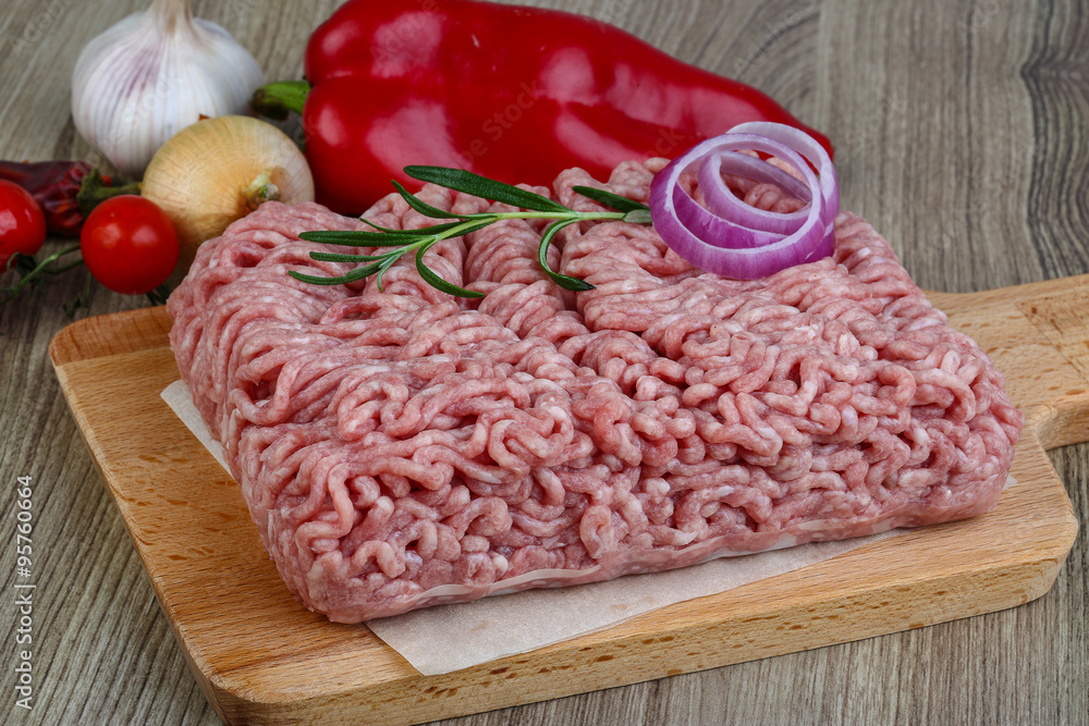 Raw minced pork meat Raw minced pork meat