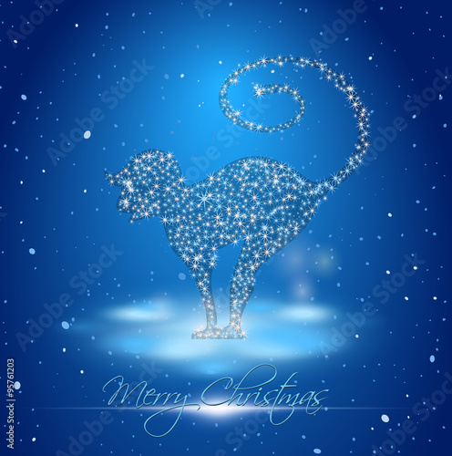 Monkey. Happy new year and Merry Christmas