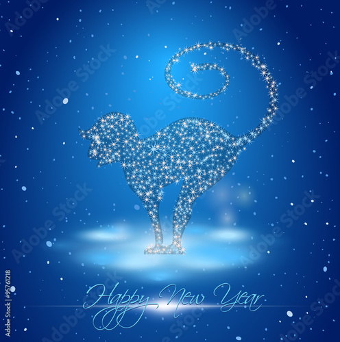 Monkey. Happy new year and Merry Christmas