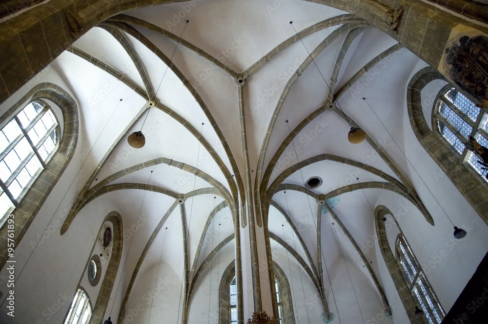  Gothic vault in Kreutzkirche, Zittau ,Germany