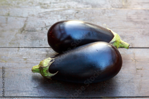 Eggplant on a wooden table
