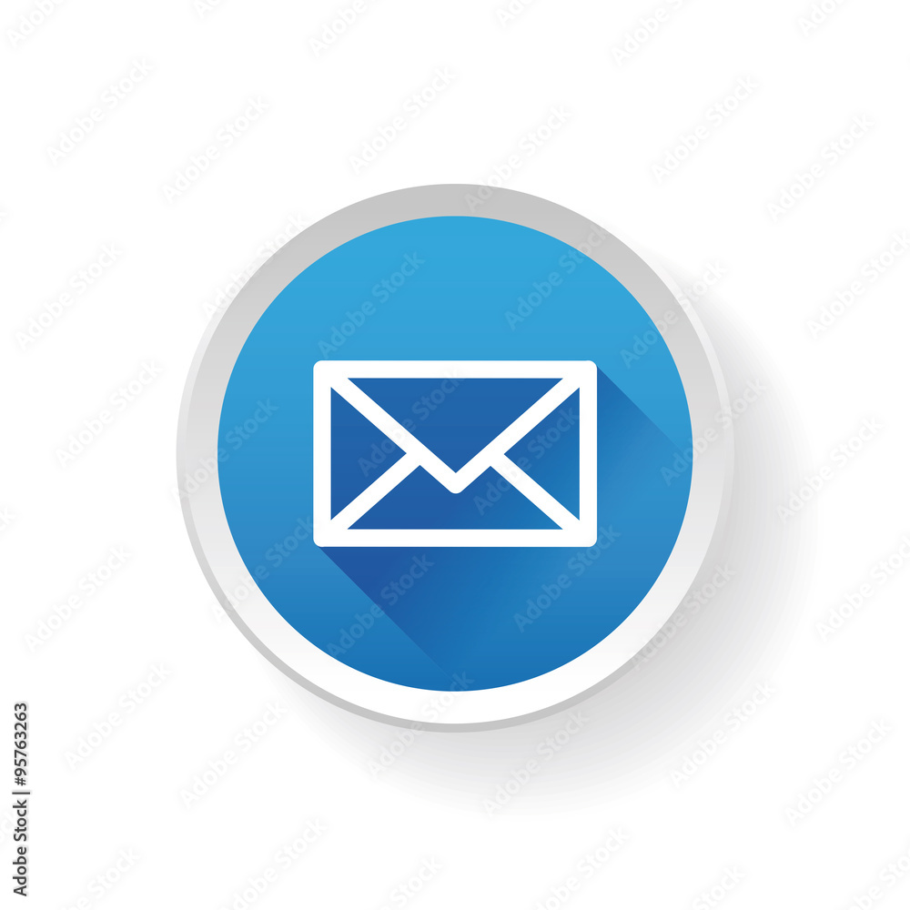 Email vector icon on button Email vector icon on button