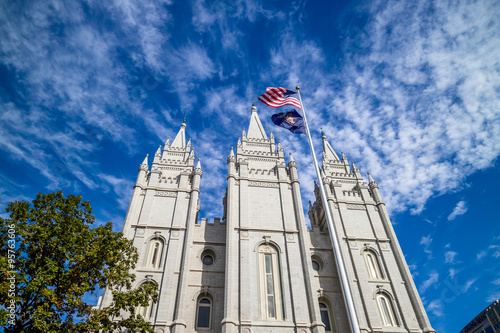 Fascade of Salt Lake Temple in Utah
