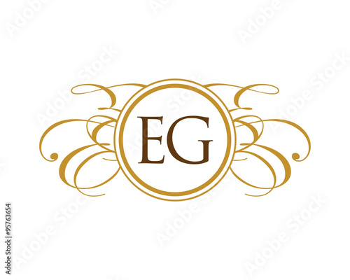 EG Luxury ornament initial Logo