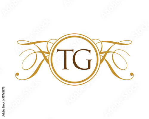 TG Luxury ornament initial Logo