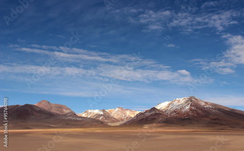 Snow peaks of the Andes.. mountains in Bolivia