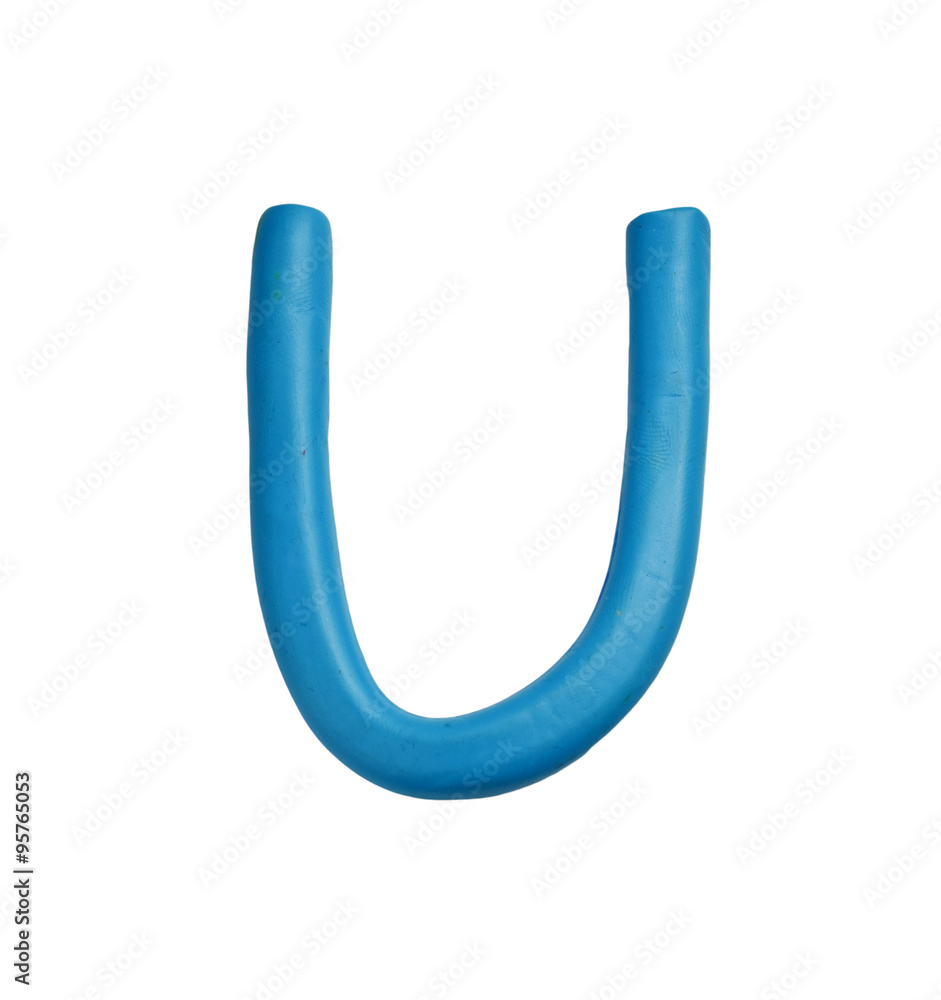 English letters, clay on white background English letters, clay on white background