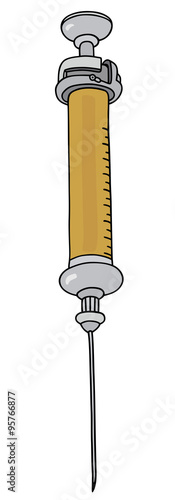 Retro syringe / Hand drawing
