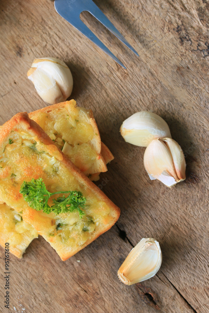 Bread garlic with butter