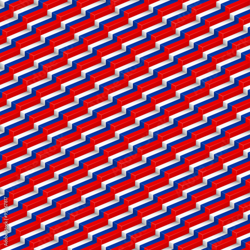 Russia flag seamless pattern. Vector illustration