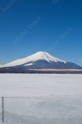 Mountain Fuji and Lake Yamanakako in winter season © torsakarin