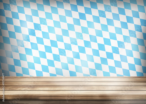 wood desk bavaria flag okto...