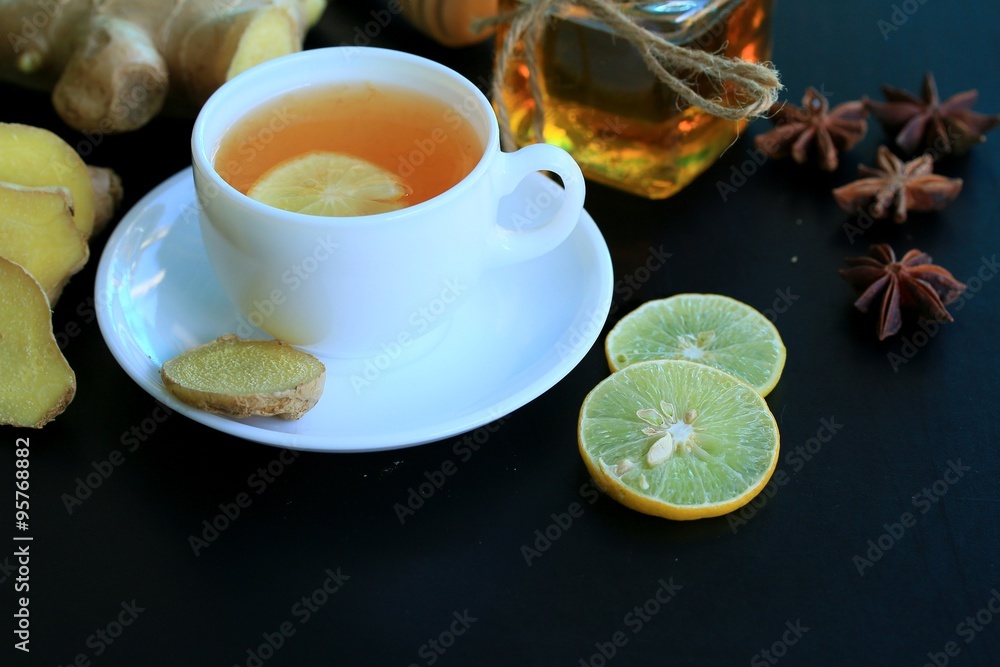 hot tea with ginger hot tea with ginger