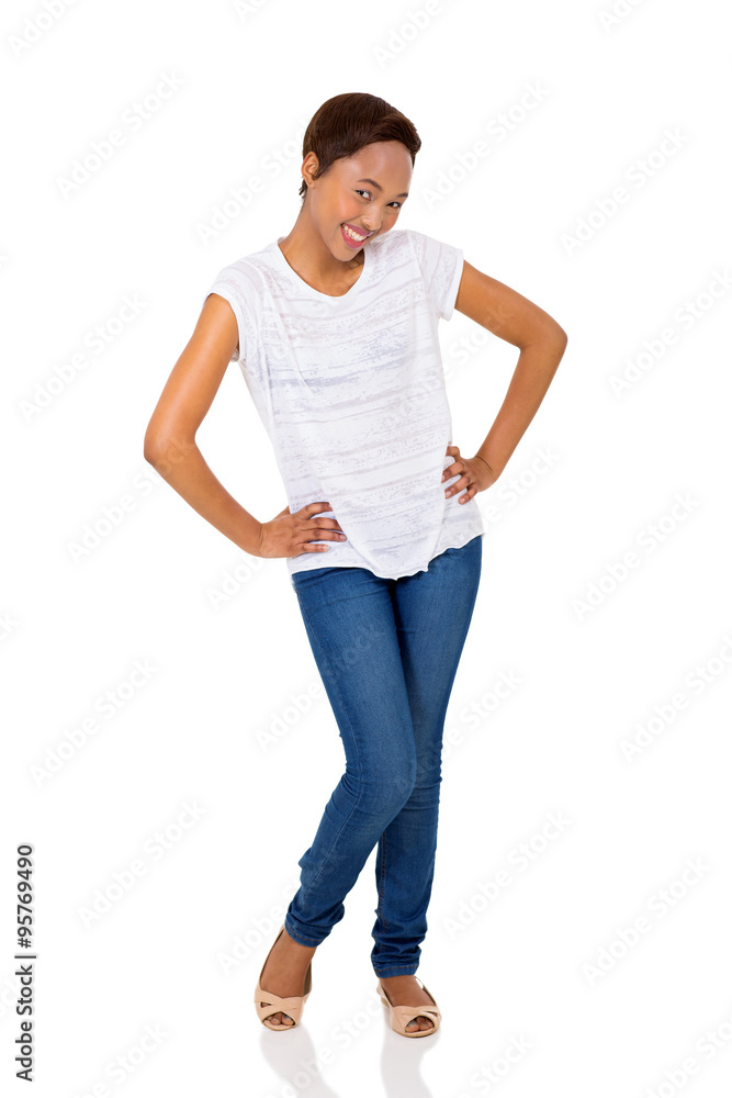 afro american woman posing on white afro american woman posing on white