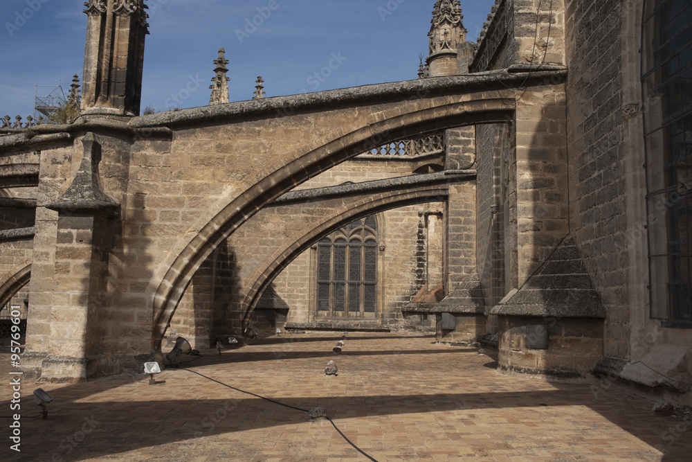 Fototapeta premium Cubiertas de la santa iglesia catedral de Sevilla, Andalucía