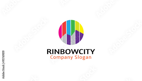 Free Download Rinbow City Design Illustration - GFXLoad
