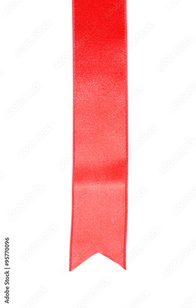 Red silk ribbon isolated on white Red silk ribbon isolated on white