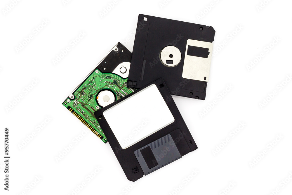 Floppy disk on white background Floppy disk on white background