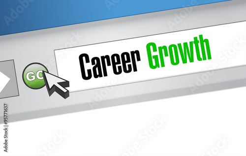 Career Growth website sign concept