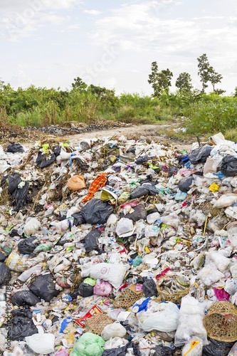 Waste at a landfill site - garbage crisis