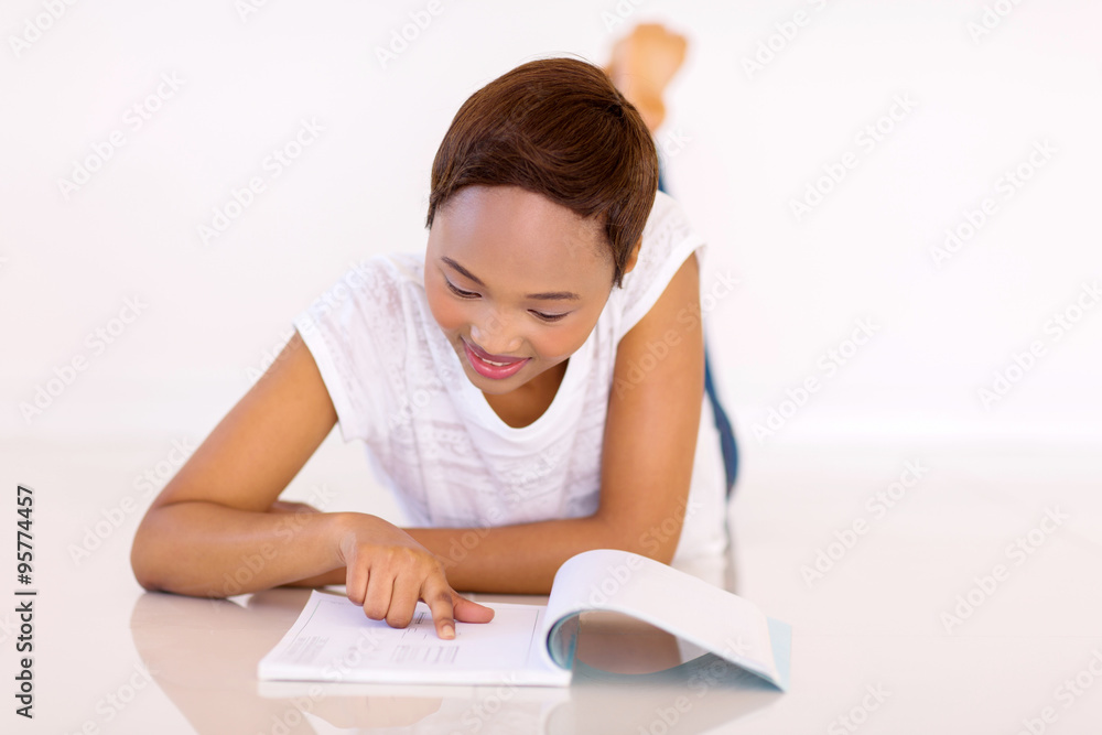 female african college student studying at home female african college student studying at home