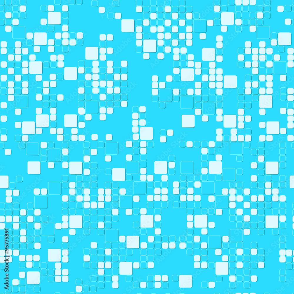 Fototapeta premium Aqua square bubbles.