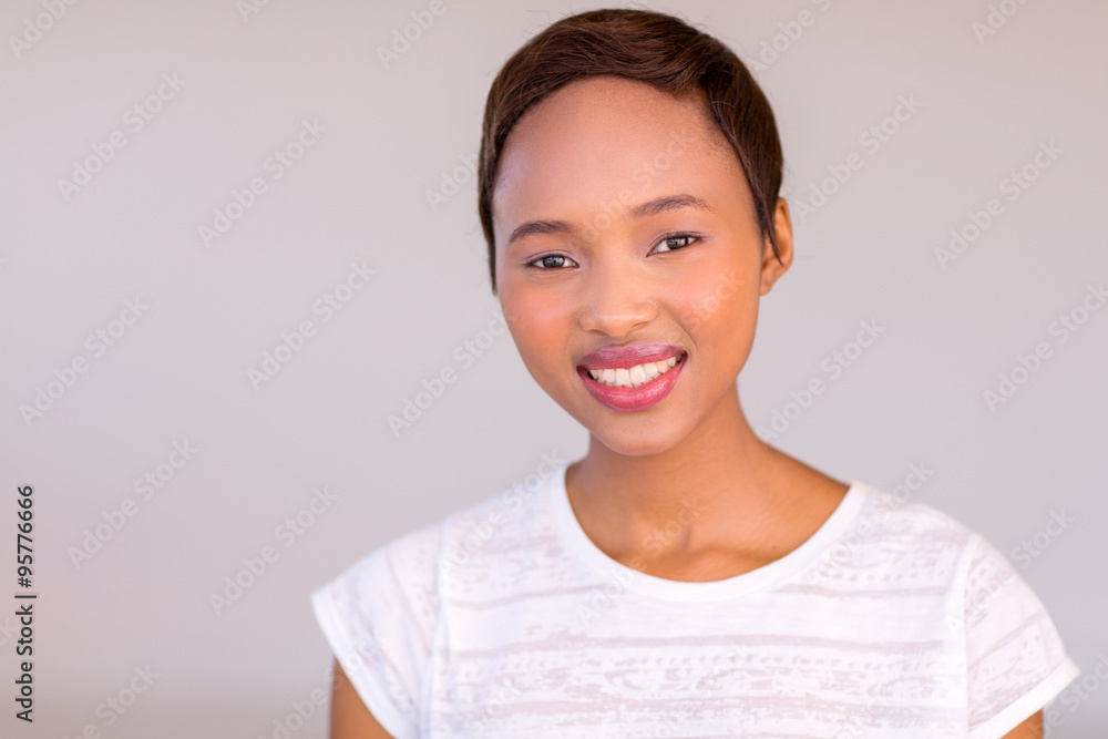 young african woman looking at the camera young african woman looking at the camera