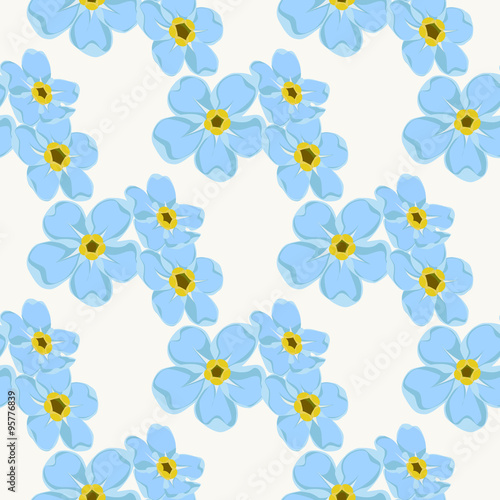 Seamless pattern - forget-me -not patterns on the background in pastel tones