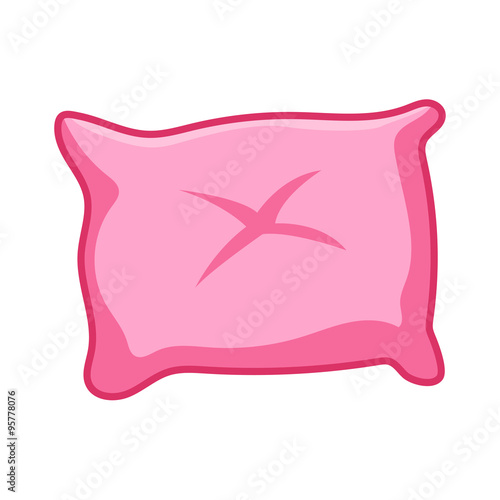 pink pillow isolated illustration