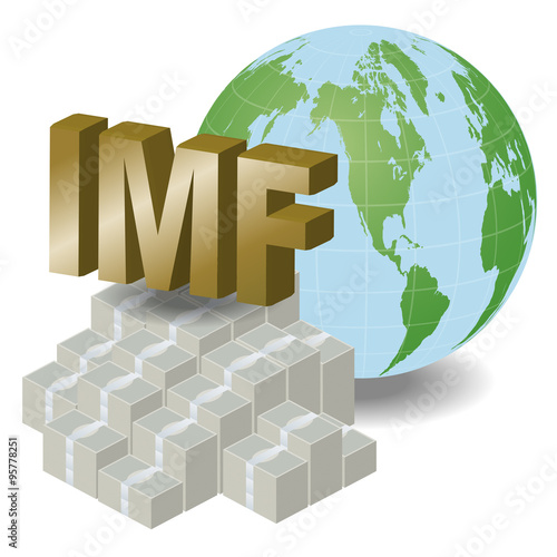  IMF(International Monetary Fund), vector illustration