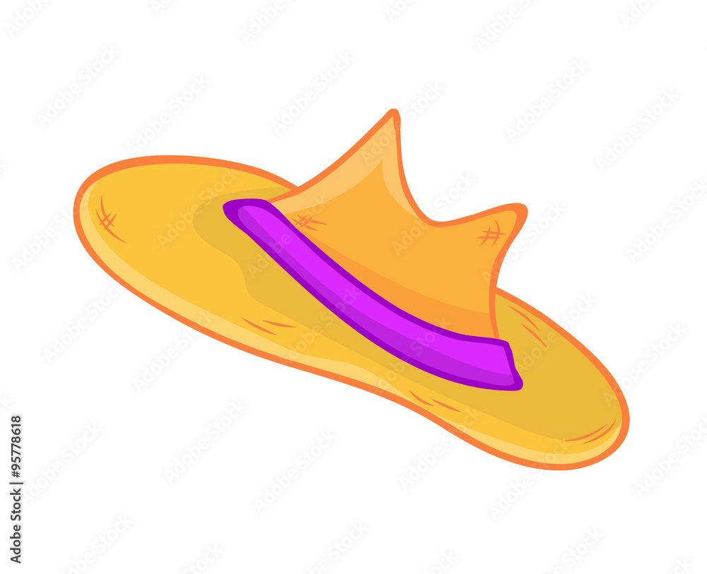 straw hat isolated illustration straw hat isolated illustration