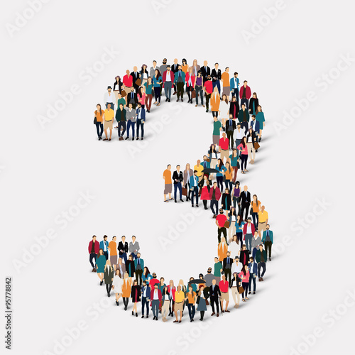  people form  number three