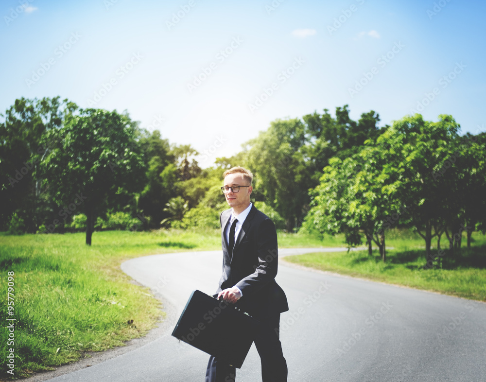 Businessman Relaxation Refreshing Success Business Concept Businessman Relaxation Refreshing Success Business Concept