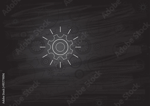 Idea concept with light gear