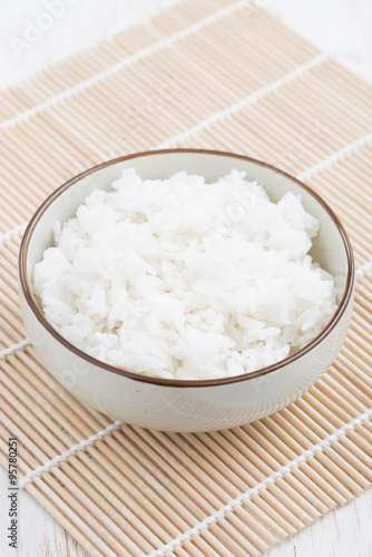 steam white rice, vertical