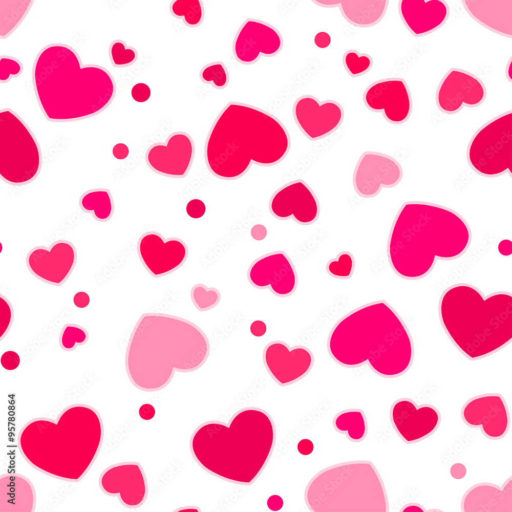 Cute pink and red hearts. Cute pink and red hearts.