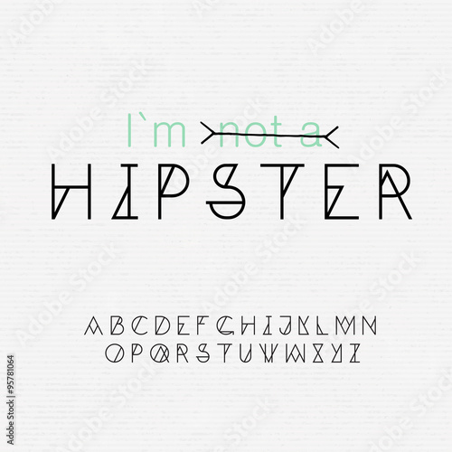 Font for hipsters and seamless paper texture in one
