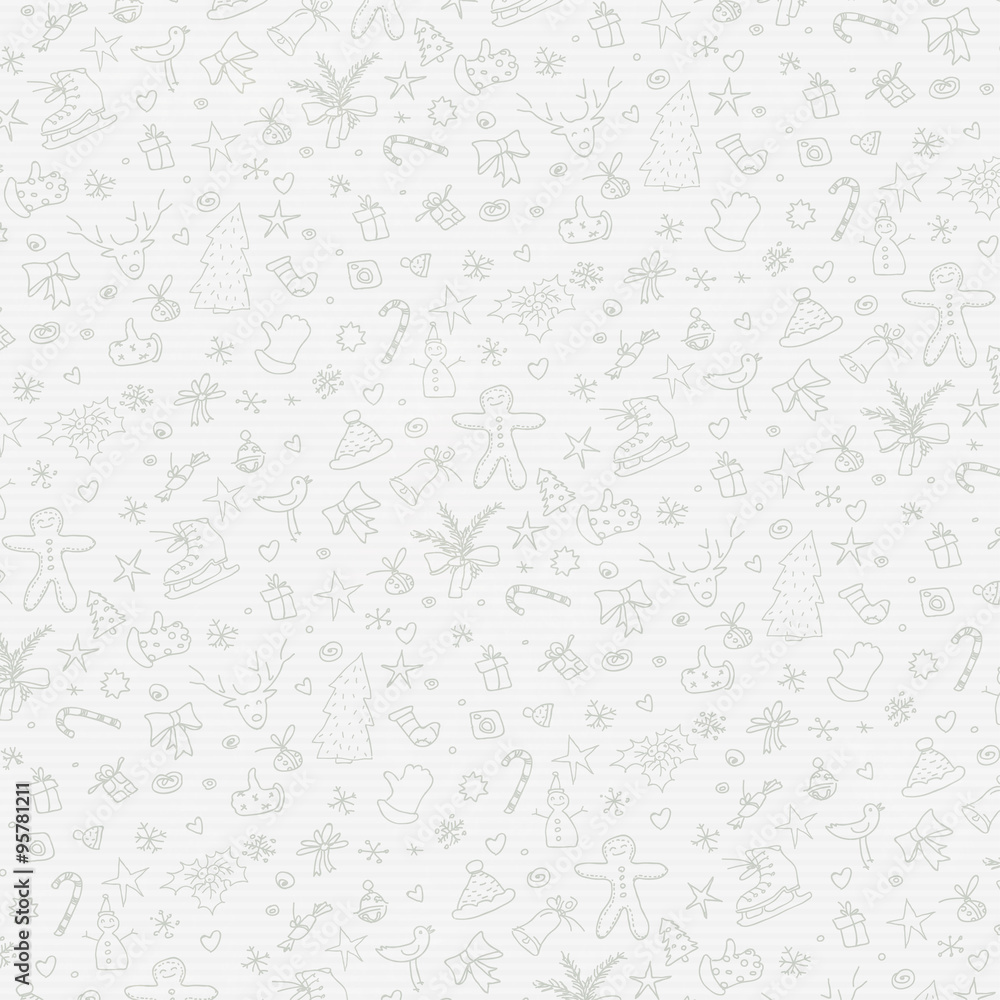 Merry Christmas Hand Drawn Background on Paper Texture Merry Christmas Hand Drawn Background on Paper Texture