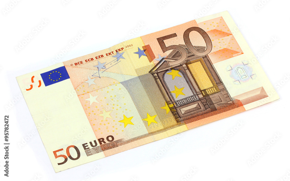 50 euro banknote isolated on white 50 euro banknote isolated on white