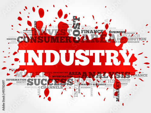 Industry word cloud, business concept