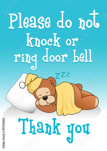 Do not knock sleeping bear 1