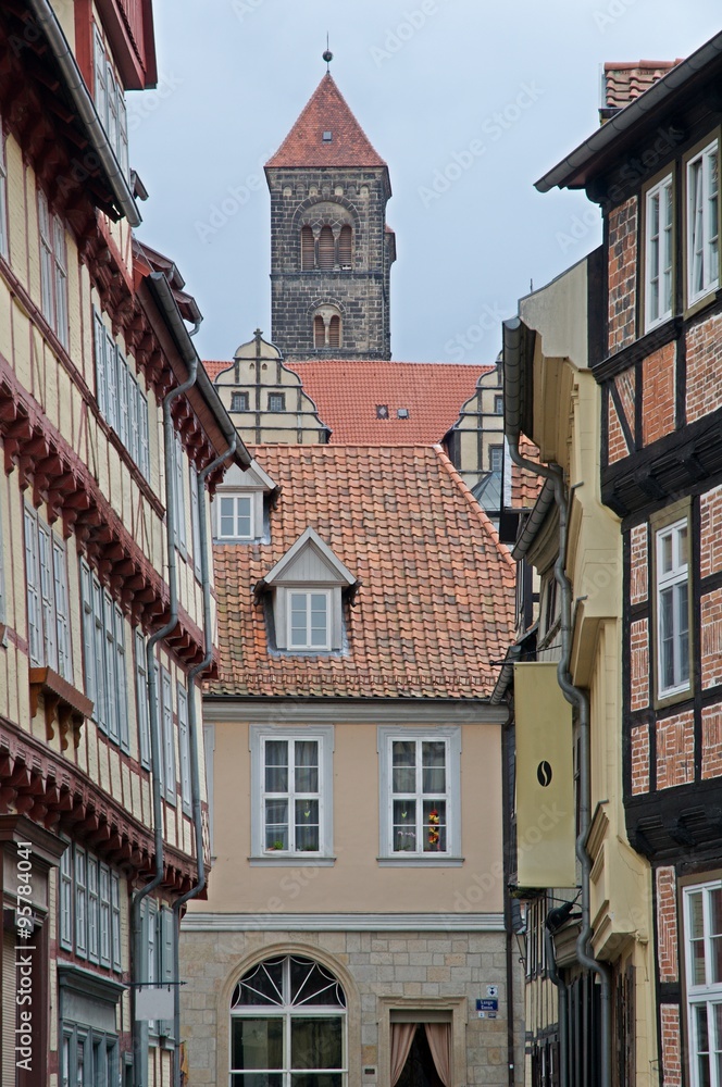 The medieval city Quedlinburg in Germany